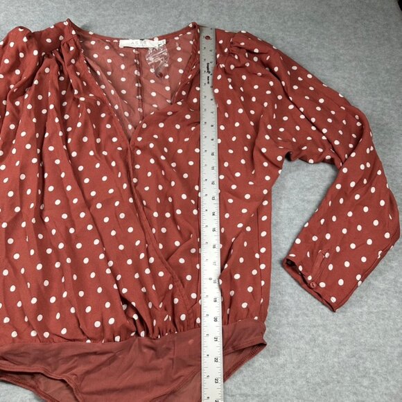 Long Sleeve Polka Dot Body Suit - Picture 6 of 11